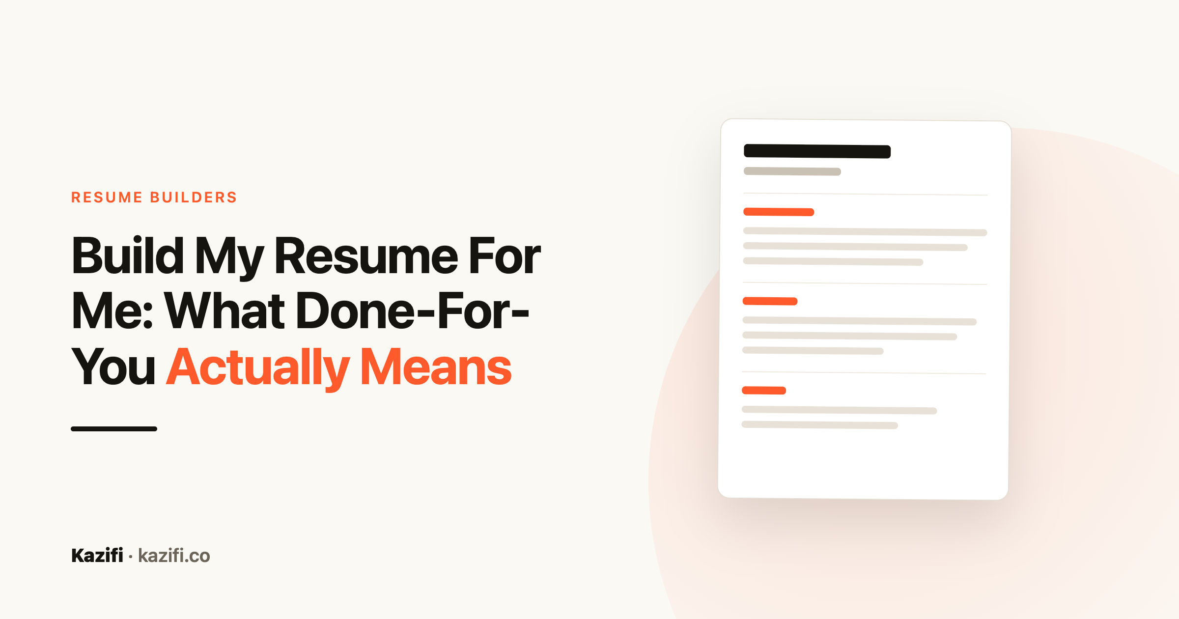 Kazifi guide card: what done-for-you resume services actually deliver