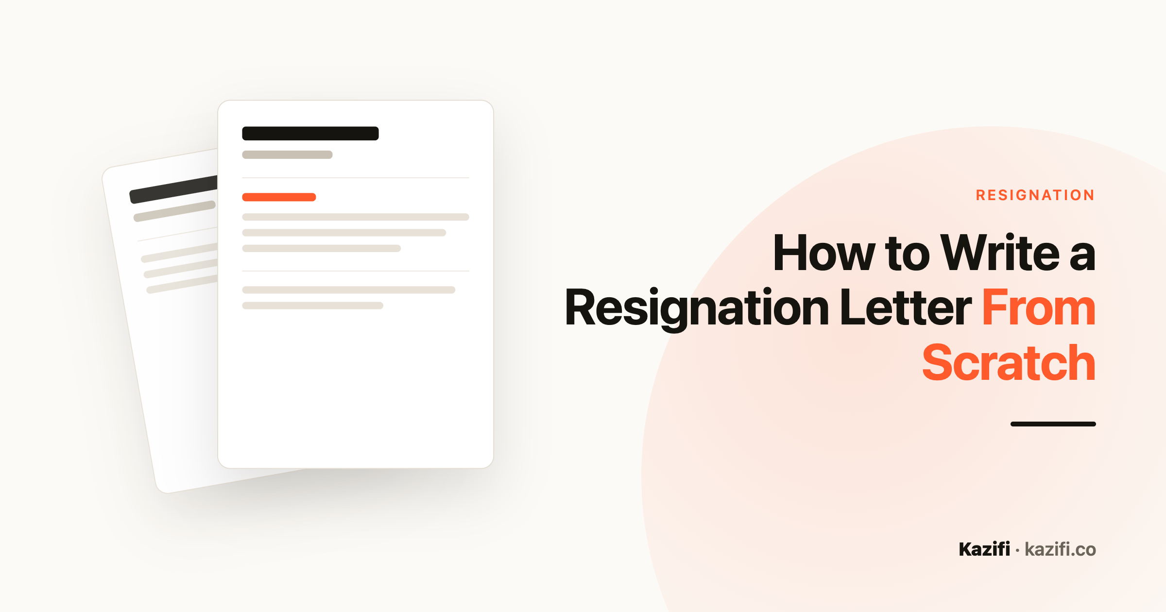 Kazifi guide card: how to write a resignation letter from scratch